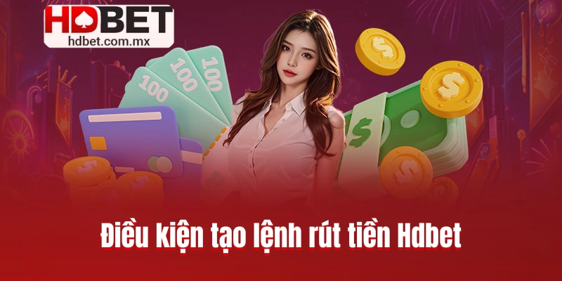 Điều kiện tạo lệnh rút tiền Hdbet